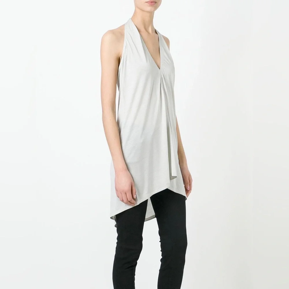 Rick Owens Lilies draped halter tunic in blue grey dinge colorway, US4. - Picture 5 of 7